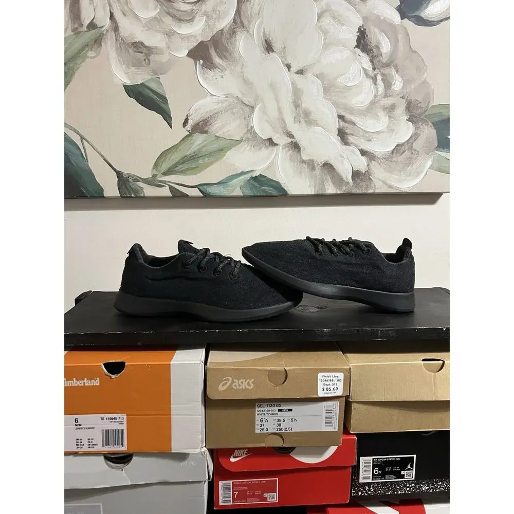 Size 11-Allbirds Wool Runners Mens Black Athletic Running Walking Shoes Sneakers